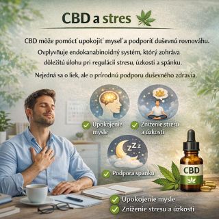🌿 Keď je hlava plná, doprajte jej pokoj CBD môže pomôcť uvoľniť myseľ, zmierniť stres a podporiť vnútornú rovnováhu....