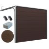 Garagentor Sektionaltor mit Antrieb | Woodgrain RAL 8014 Braun, mittige Rille