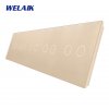WELAIK pětinásobný panel vypínače skleněný 2+2+2+2+2 - ivory cream