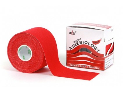 NASARA kinesio tape, červená tejpovací páska 5cm x 5m