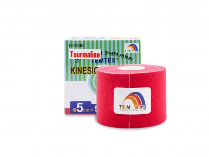 TEMTEX kinesio szalag Tourmaline, piros szalag 5cm x 5m