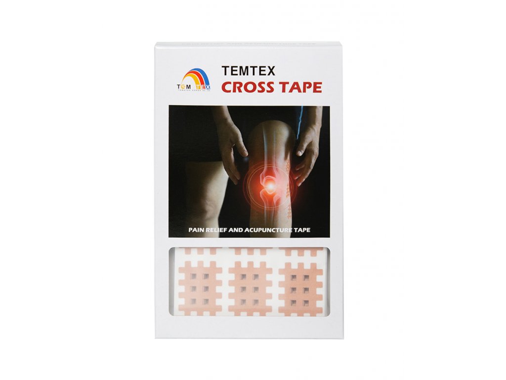 TEMTEX Cross tape, béžový 2,1 x 2,7 cm – 180 ks