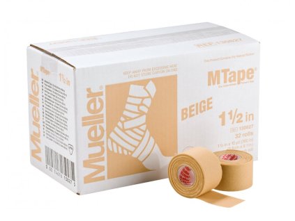 MUELLER MTape® Team Colors, fixačná tejpovacia páska 3,8cm, béžová, 32 ks