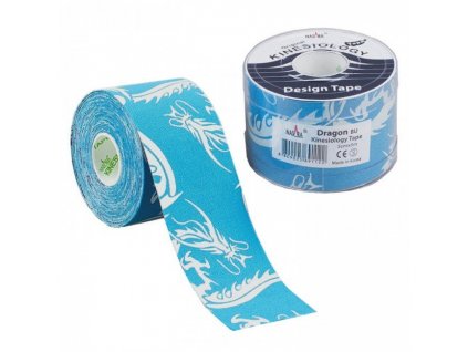 NASARA Kinesiology Tape Dragon, kineziologická tejpovacia páska, tyrkysová, 5cm x 5m