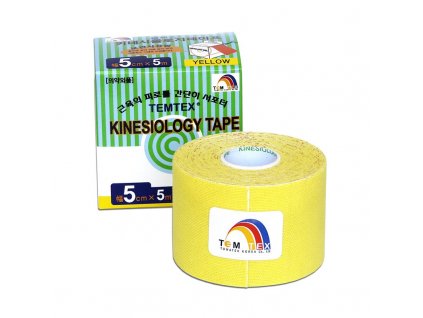 TEMTEX kinesio tape Classic, žltá tejpovacia páska 5cm x 5m