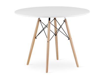 Kulatý stůl TODI 100 cm - bílý