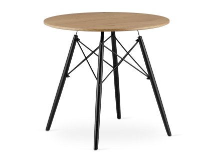 TODI Kulatý stůl 80 cm - dub