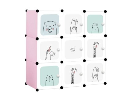 Modulární dětská skříňka 9x - W03