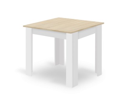 NP stůl 80x80 Sonoma dub + bílá