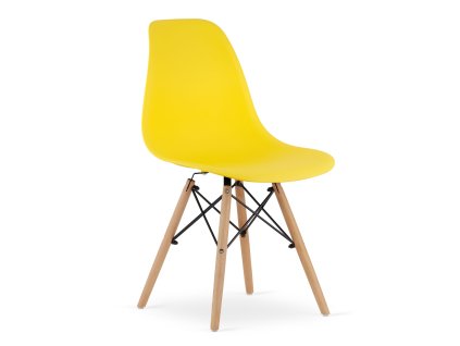 Židle OSAKA žlutá / přírodní nohy x 1