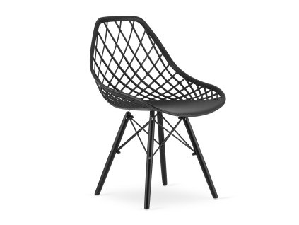 Židle SAKAI - černá / nohy černé x 1