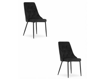 Židle IMOLA - černý samet x 2