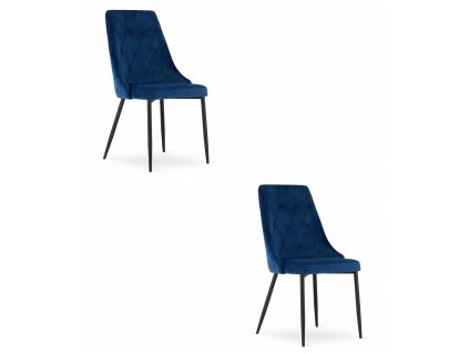 Židle IMOLA - tmavě modrý samet x 2
