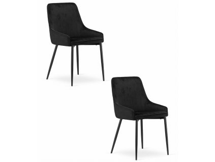 Židle MONZA - černý samet x 2