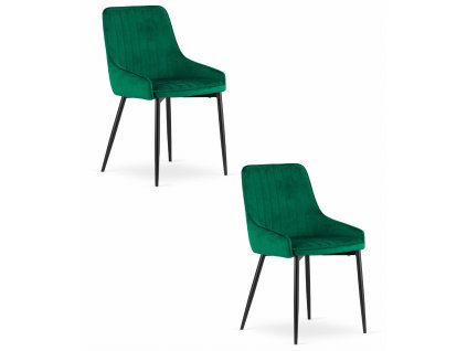 Židle MONZA - zelený samet x 2