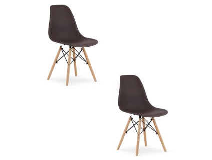 Židle OSAKA káva / přírodní nohy x 2