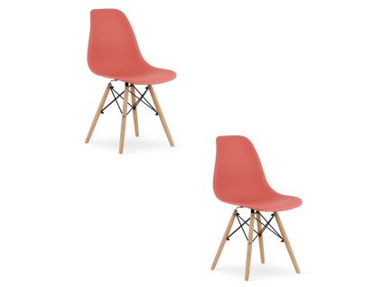 Židle OSAKA cinabar / přírodní nohy x 2