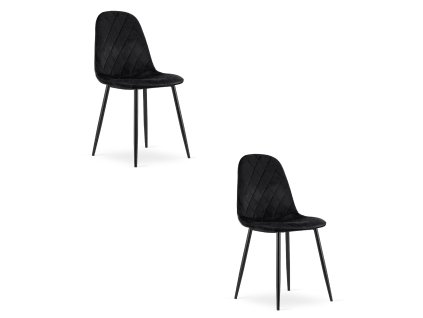 Židle ASTI - černý samet x 2