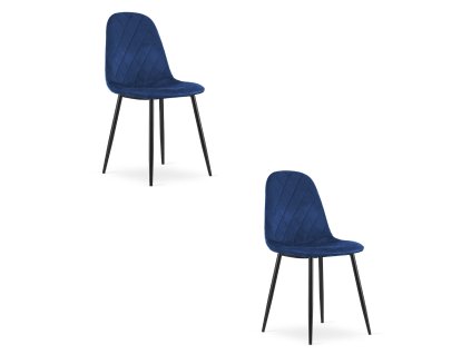 Židle ASTI - tmavě modrý samet x 2