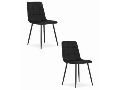 Židle KARA - černý samet x 2