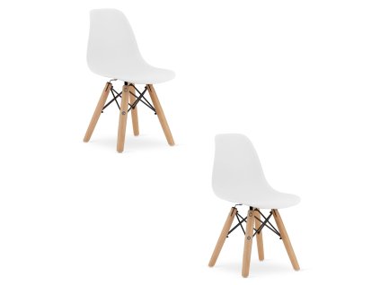 Židle ZUBI - bílá x 2