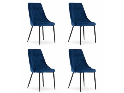 Židle IMOLA - tmavě modrý samet x 4