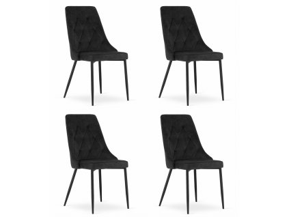 Židle IMOLA - černý samet x 4
