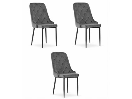 Židle CAPRI - šedá x 3