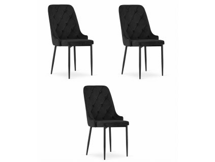 Židle CAPRI - černá x 3