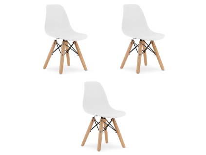 Židle ZUBI - bílá x 3