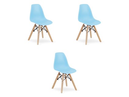 Židle ZUBI - modrá x 3