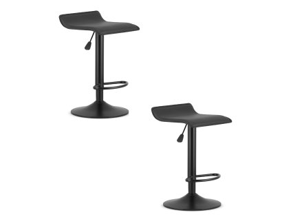 Hocker FORT - ekokůže černá / základna černá x 2