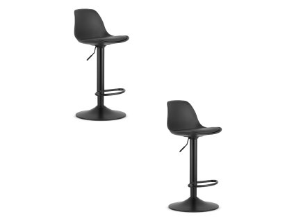 "HOGA hocker - černá / černá základna x 2"