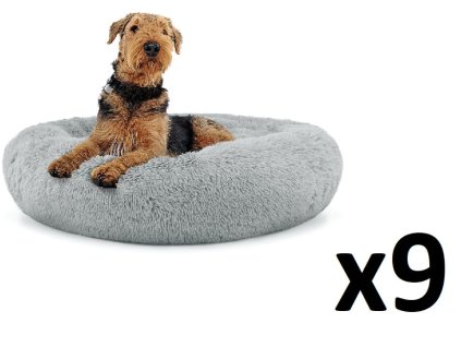 Plyšové doupě L 80cm - světle šedé x 9