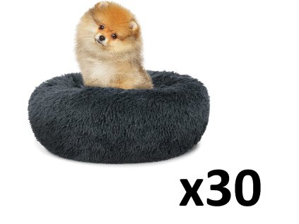 Plyšové doupě S 40cm - tmavě šedé x 30