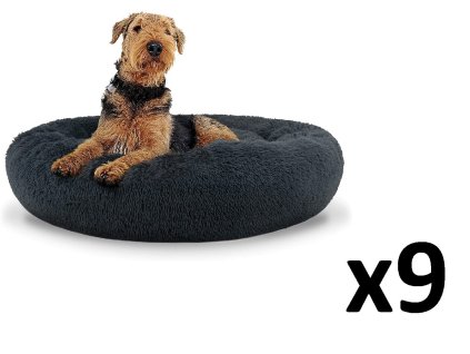 Plyšové doupě L 80cm - tmavě šedé x 9