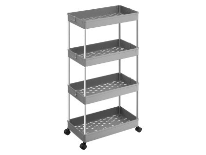 Skříňka na kolečkách 4 police šedá - KSC010G01