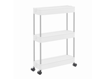 Skříňka na kolečkách 3 police bílá - KSC007W01