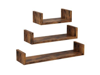 Sada 3 závěsných polic - LWS066T01