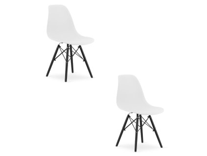 Židle OSAKA bílá / nohy černé x 2