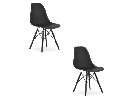 Židle OSAKA černá / nohy černé x 2
