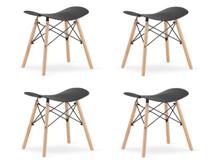 Stolička KORFU - černá x 4