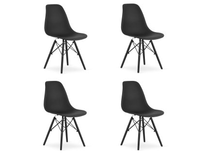 Židle OSAKA černá / nohy černé x 4