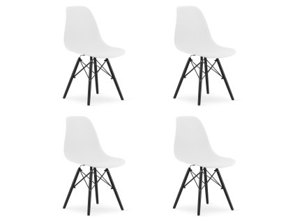 Židle OSAKA bílá / nohy černé x 4
