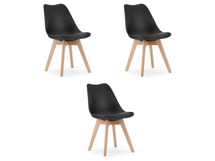 Židle MARK černá x 3