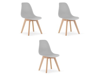 Židle KITO - šedá x 3