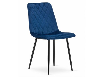 Židle TURIN - tmavě modrý samet x 1