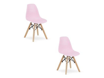 Židle ZUBI - růžová x 2