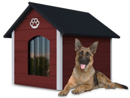 Klasická dřevěná bouda pro psa POLLY