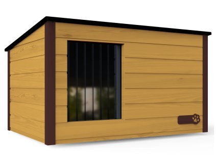 Zateplená dřevěná bouda pro psa BOXY